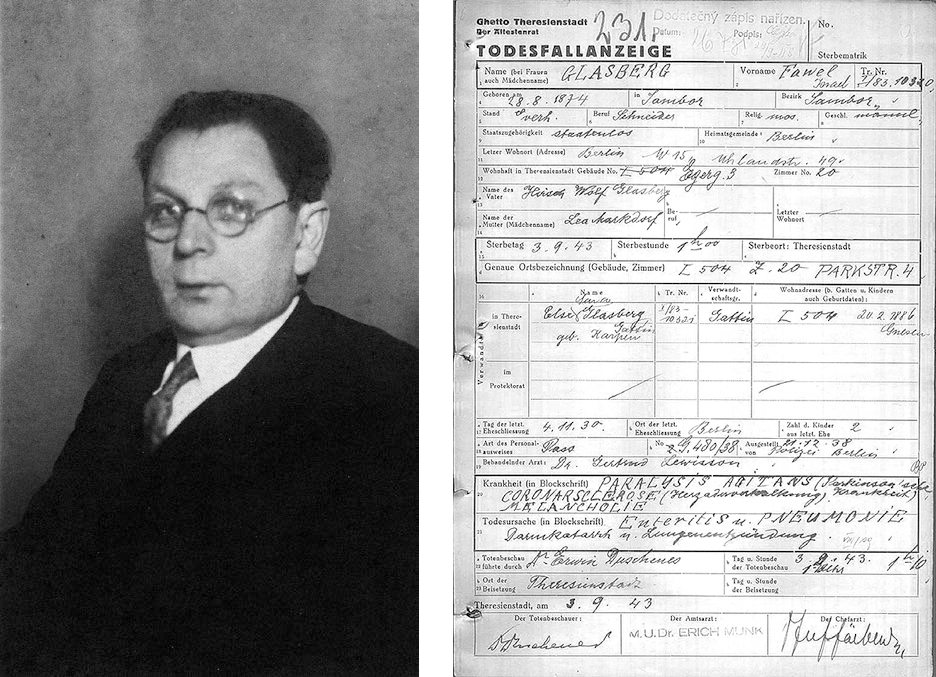 De Philipp (avô paterno do autor) só restou o atestado de óbito com o dia, hora e causas da morte em Theresienstadt. Fonte: Arquivo Nacional, Praga, República Tcheca